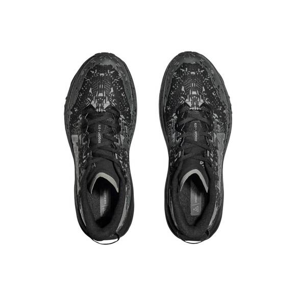 NEW HOKA men\'s speedgoat 6 gtx shoes in black/outer orbit main image 4
